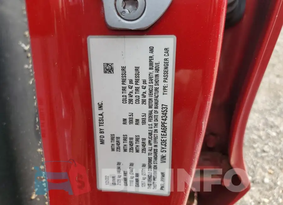 5YJ3E1EA6PF434537 Photo# 12