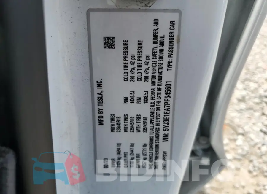 5YJ3E1EA7PF545601 Photo# 12