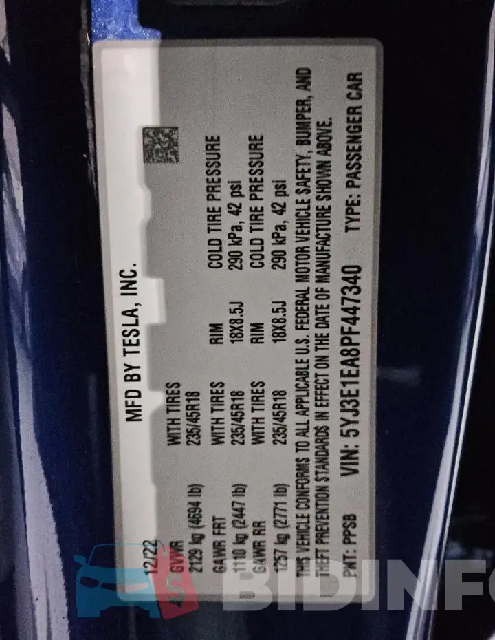 5YJ3E1EA8PF447340 Photo# 13