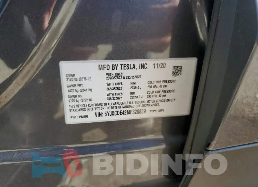 5YJXCDE42MF320839 Photo# 13