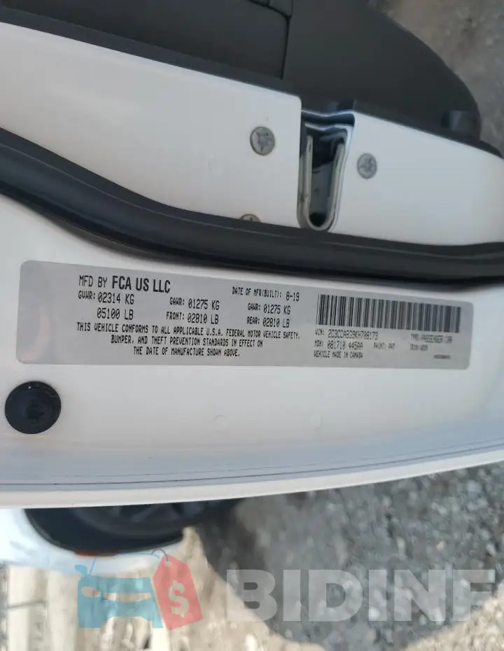 2C3CCABG9KH708173 Photo# 12