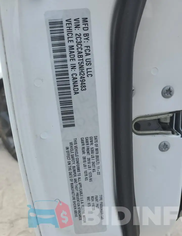 2C3CCABT5NH249483 Photo# 12
