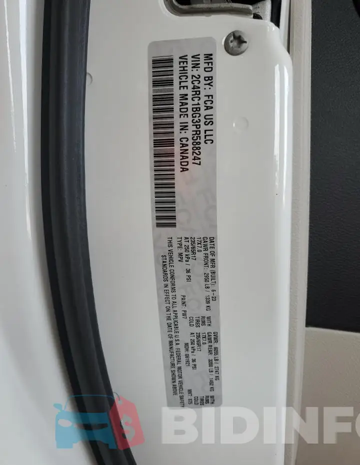 2C4RC1BG3PR588247 Photo# 14