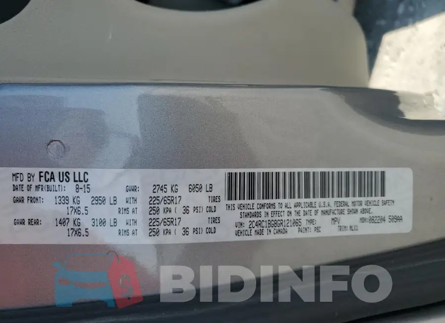 2C4RC1BG8GR121065 Photo# 14