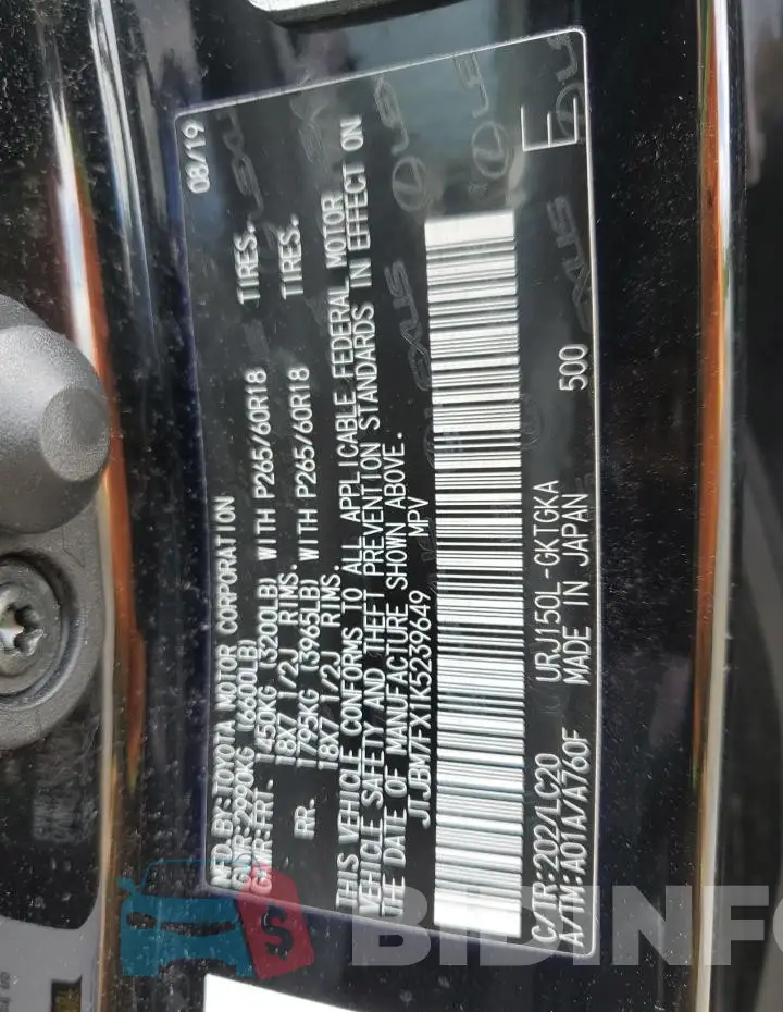 JTJBM7FX1K5239649 Photo# 13