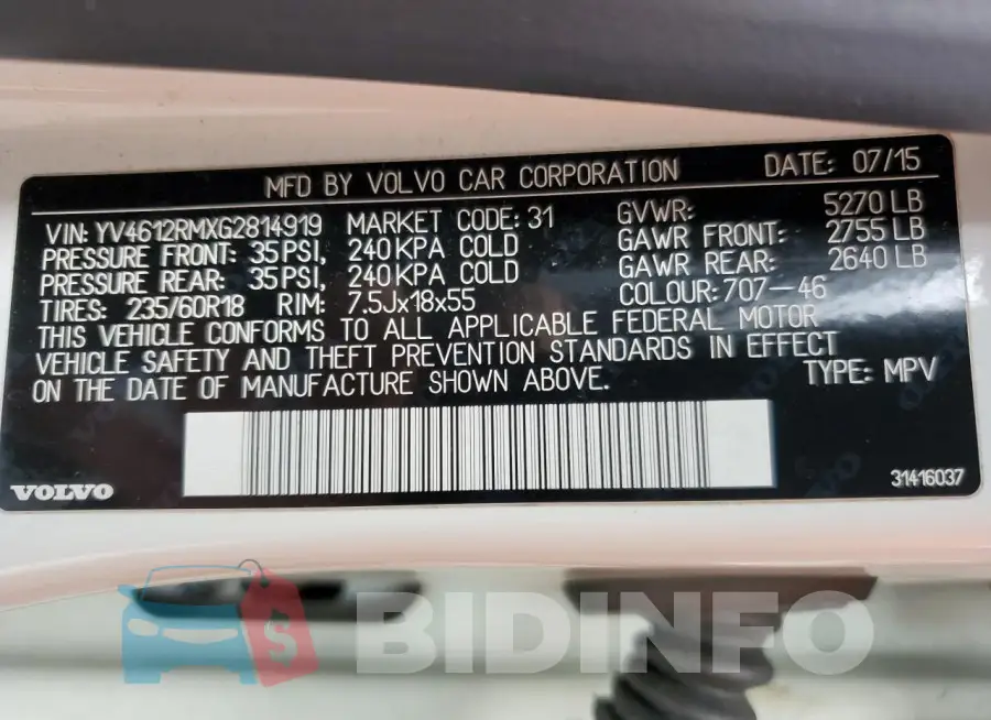 YV4612RMXG2814919 Photo# 13