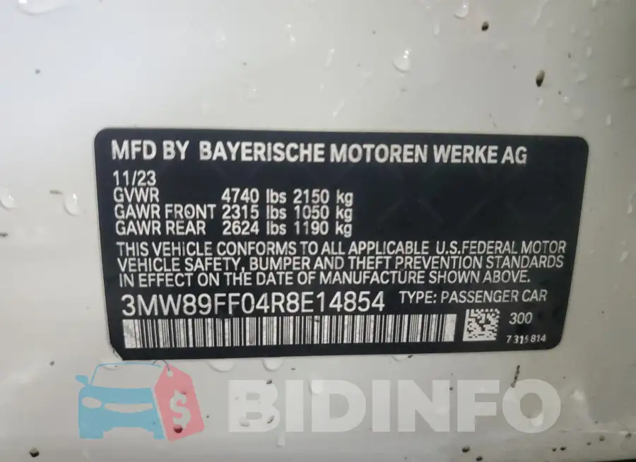 3MW89FF04R8E14854 Photo# 12