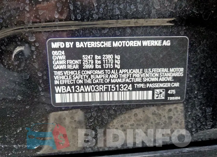 WBA13AW03RFT51324 Photo# 12