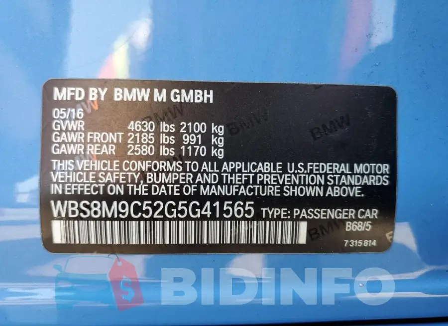 WBS8M9C52G5G41565 Photo# 12