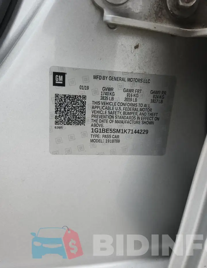 1G1BE5SM1K7144229 Photo# 12