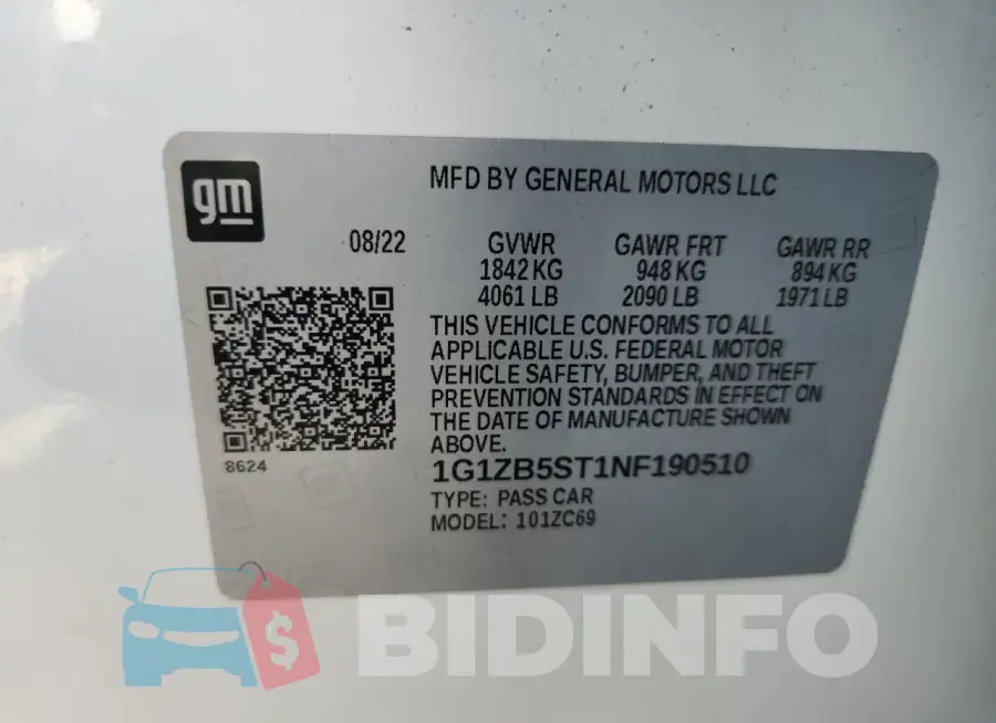 1G1ZB5ST1NF190510 Photo# 12