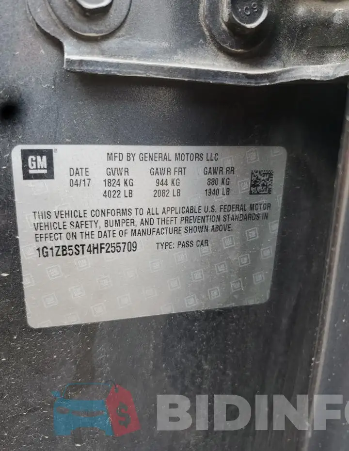 1G1ZB5ST4HF255709 Photo# 12