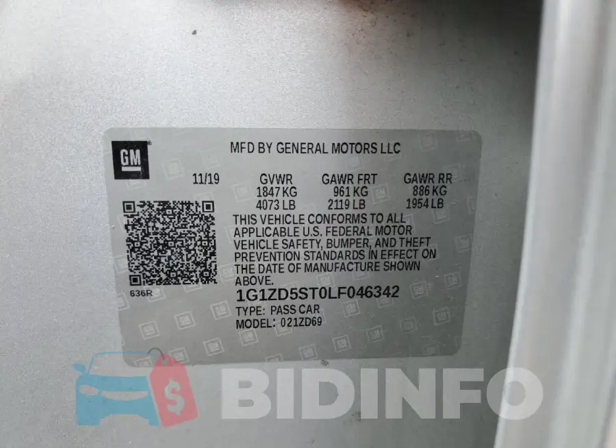 1G1ZD5ST0LF046342 Photo# 13