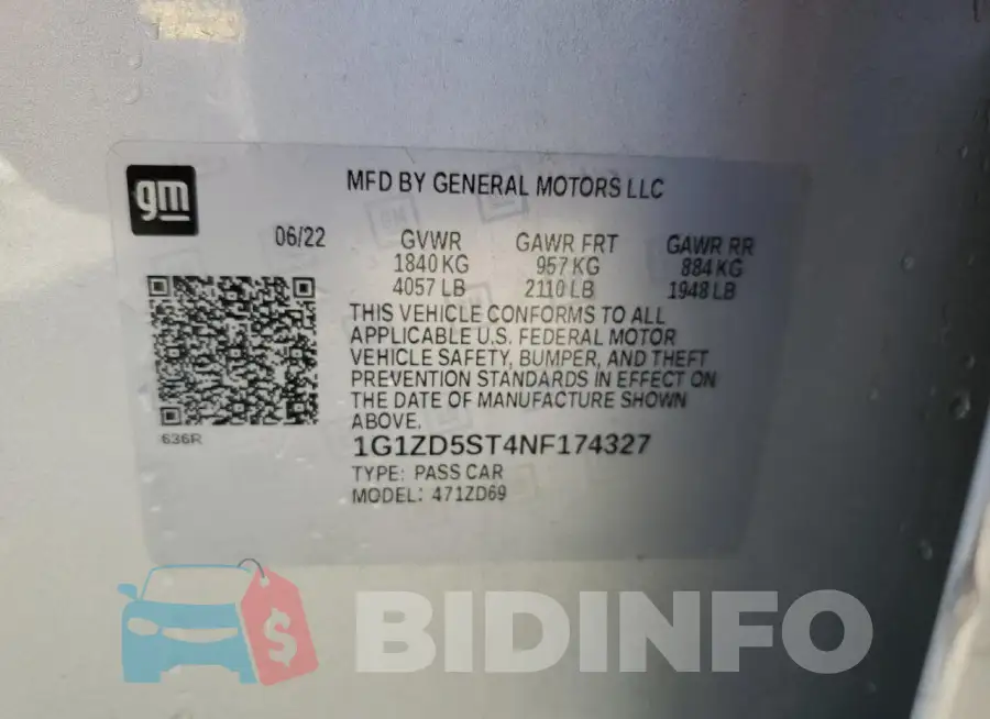 1G1ZD5ST4NF174327 Photo# 12