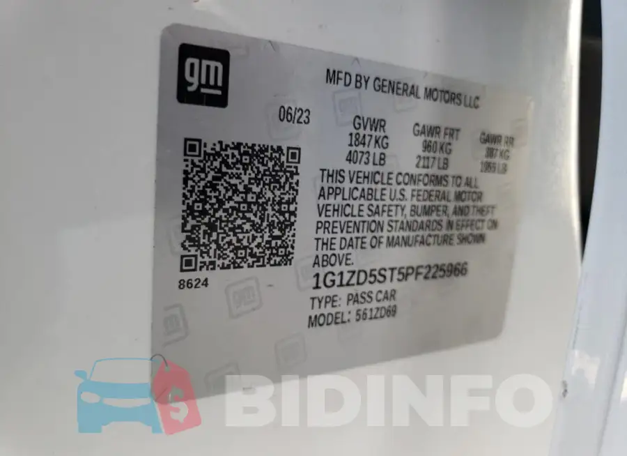 1G1ZD5ST5PF225966 Photo# 13