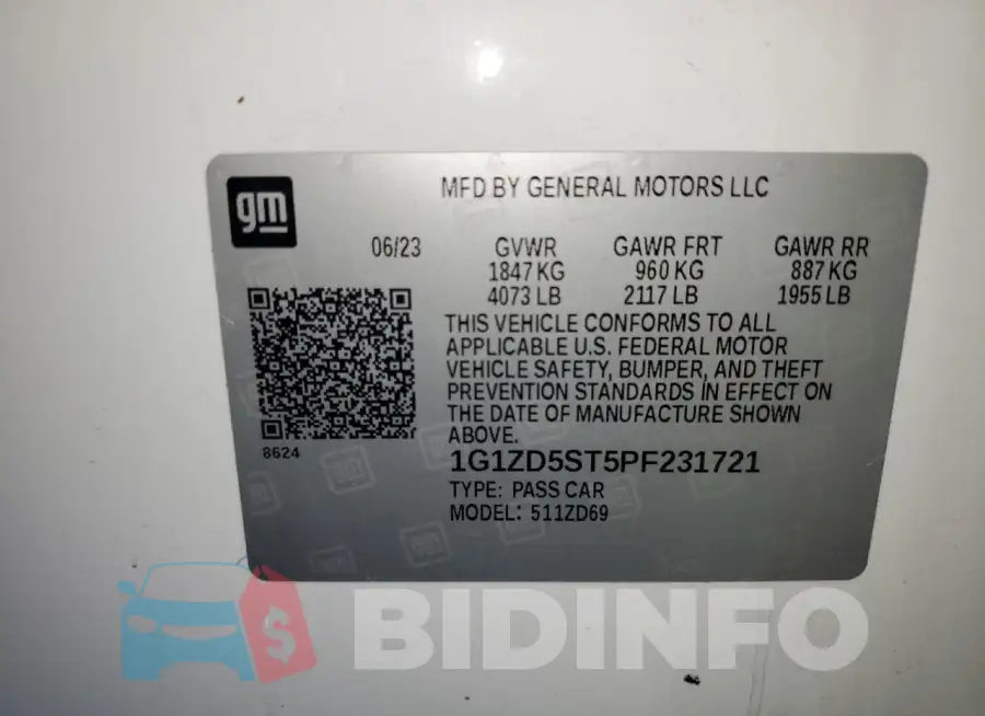 1G1ZD5ST5PF231721 Photo# 13