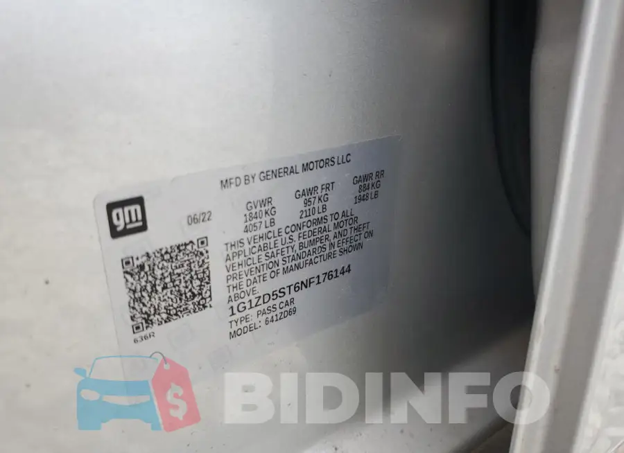 1G1ZD5ST6NF176144 Photo# 12