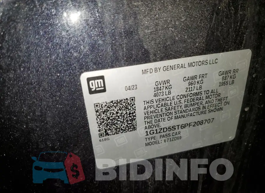 1G1ZD5ST6PF208707 Photo# 13