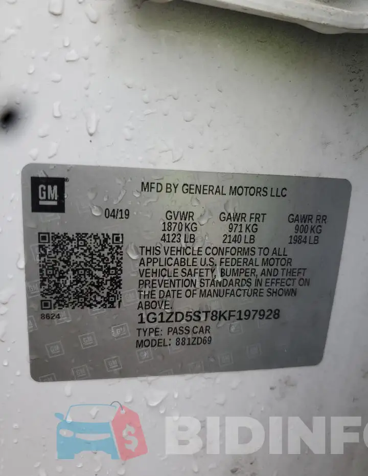 1G1ZD5ST8KF197928 Photo# 12