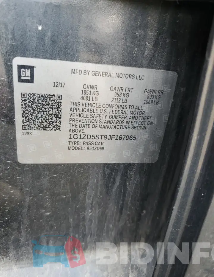 1G1ZD5ST9JF167965 Photo# 12