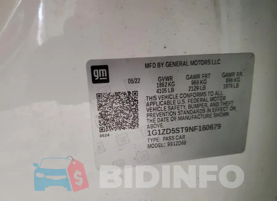 1G1ZD5ST9NF160679 Photo# 12