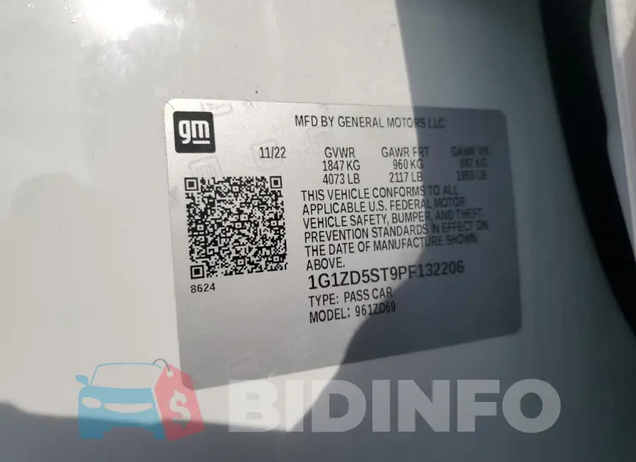 1G1ZD5ST9PF132206 Photo# 12