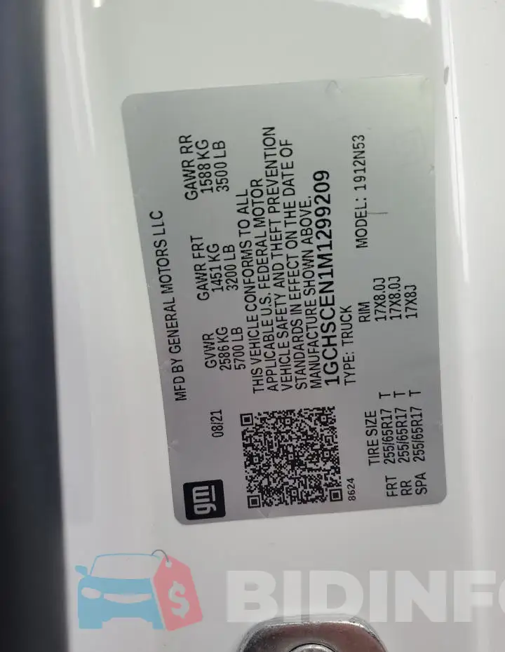 1GCHSCEN1M1299209 Photo# 13