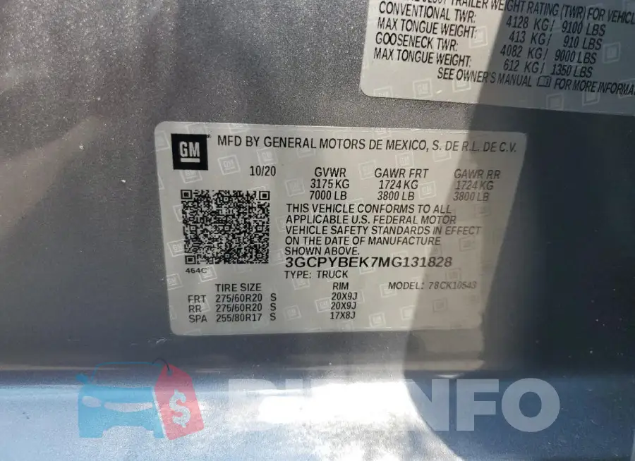 3GCPYBEK7MG131828 Photo# 12