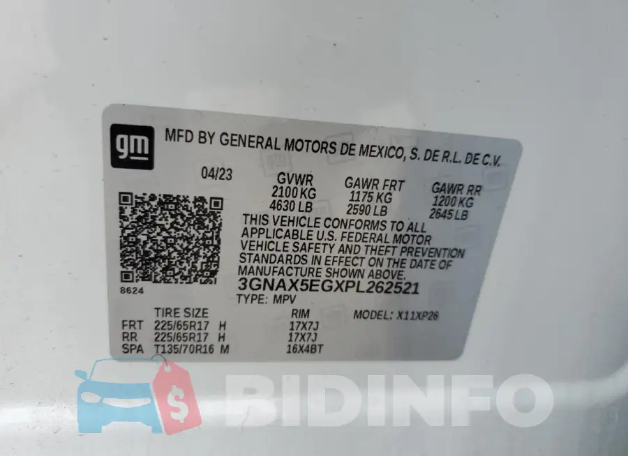 3GNAX5EGXPL262521 Photo# 13