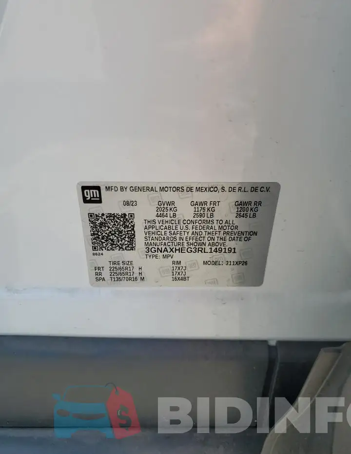 3GNAXHEG3RL149191 Photo# 14