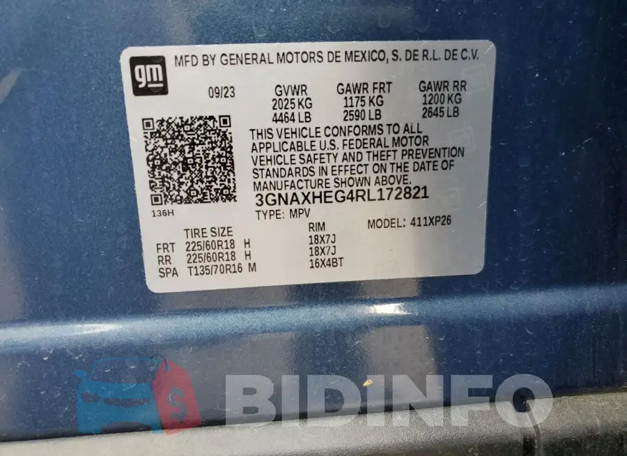 3GNAXHEG4RL172821 Photo# 13