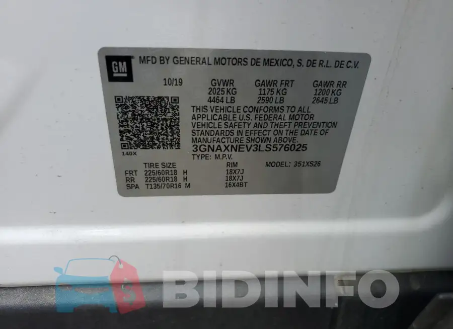 3GNAXNEV3LS576025 Photo# 13