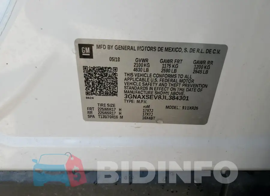 3GNAXSEV8JL384301 Photo# 12