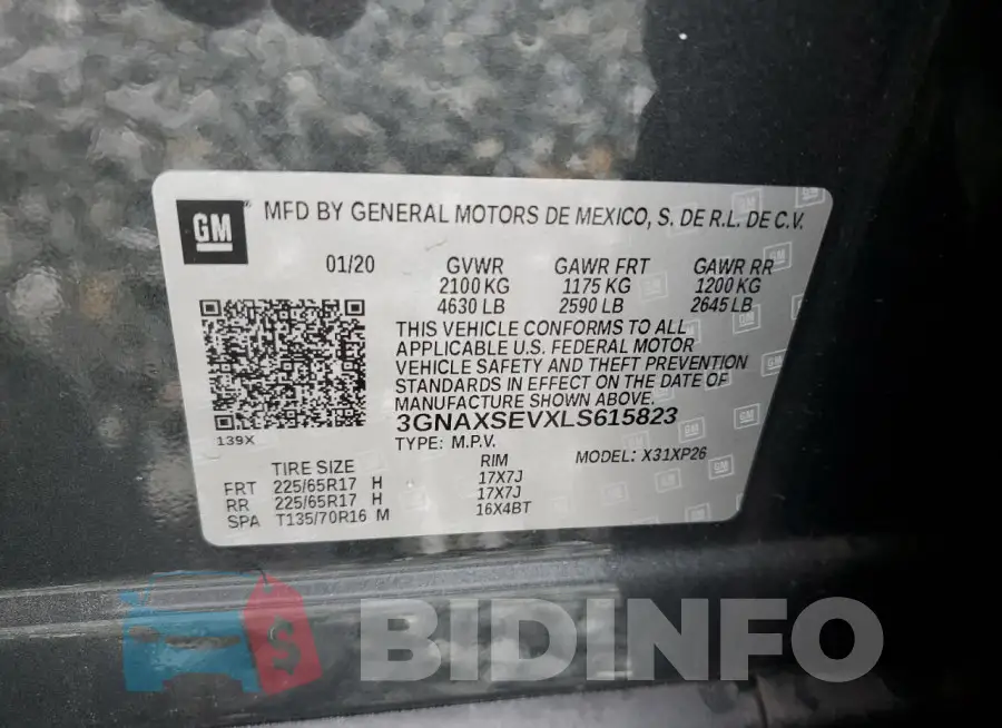 3GNAXSEVXLS615823 Photo# 13