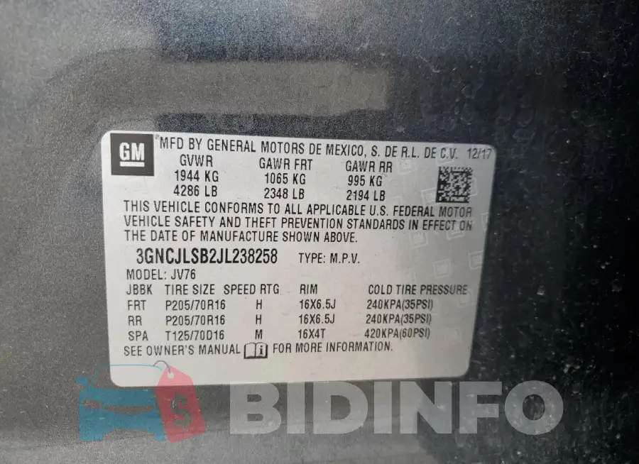 3GNCJLSB2JL238258 Photo# 13