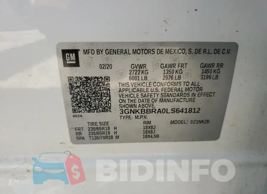 3GNKBBRA0LS641812 Photo# 14
