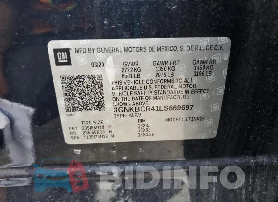 3GNKBCR41LS669697 Photo# 12