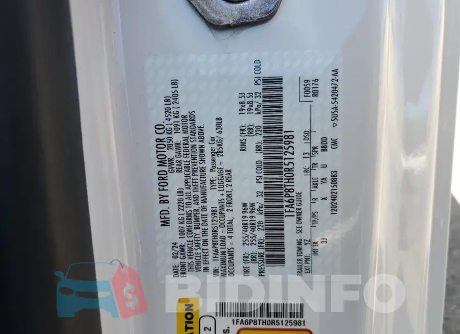 1FA6P8TH0R5125981 Photo# 12