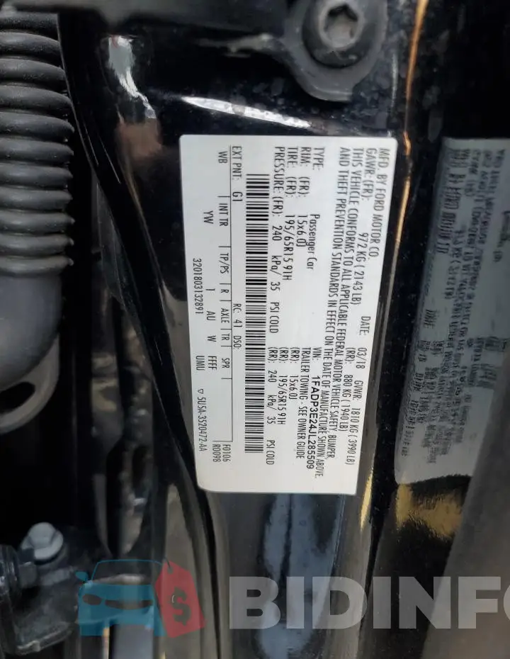 1FADP3E24JL285509 Photo# 12