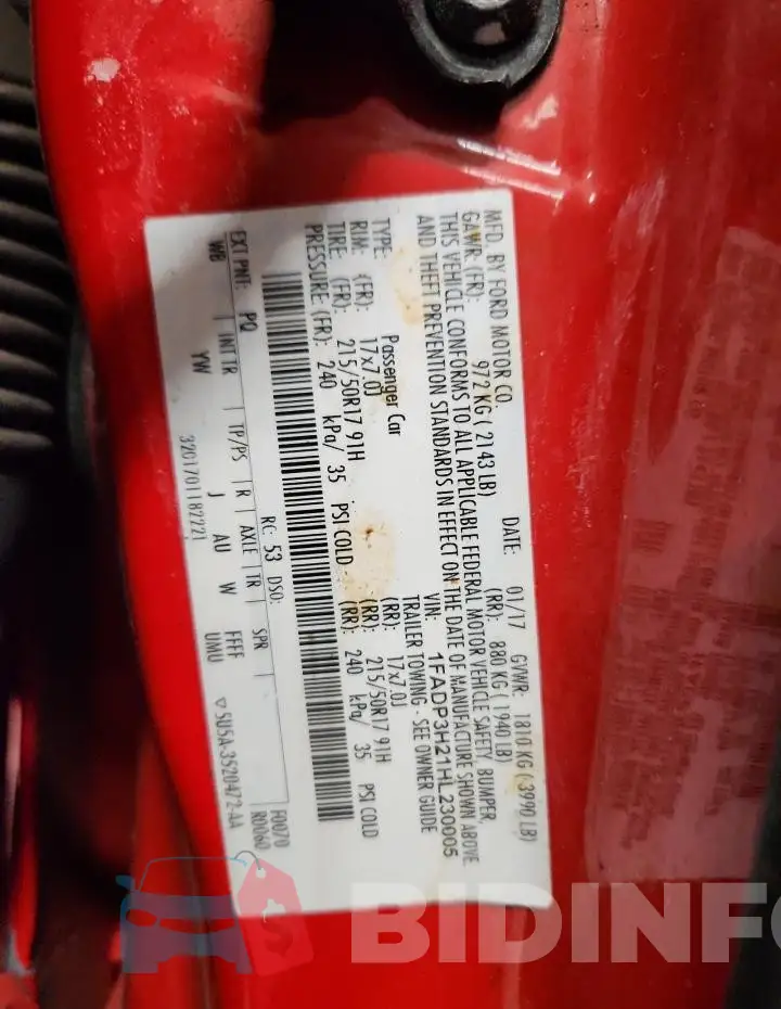 1FADP3H21HL230005 Photo# 12