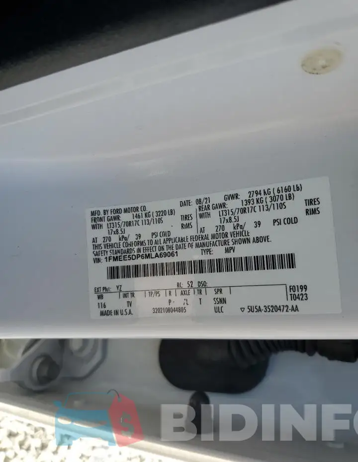 1FMEE5DP6MLA69061 Photo# 13