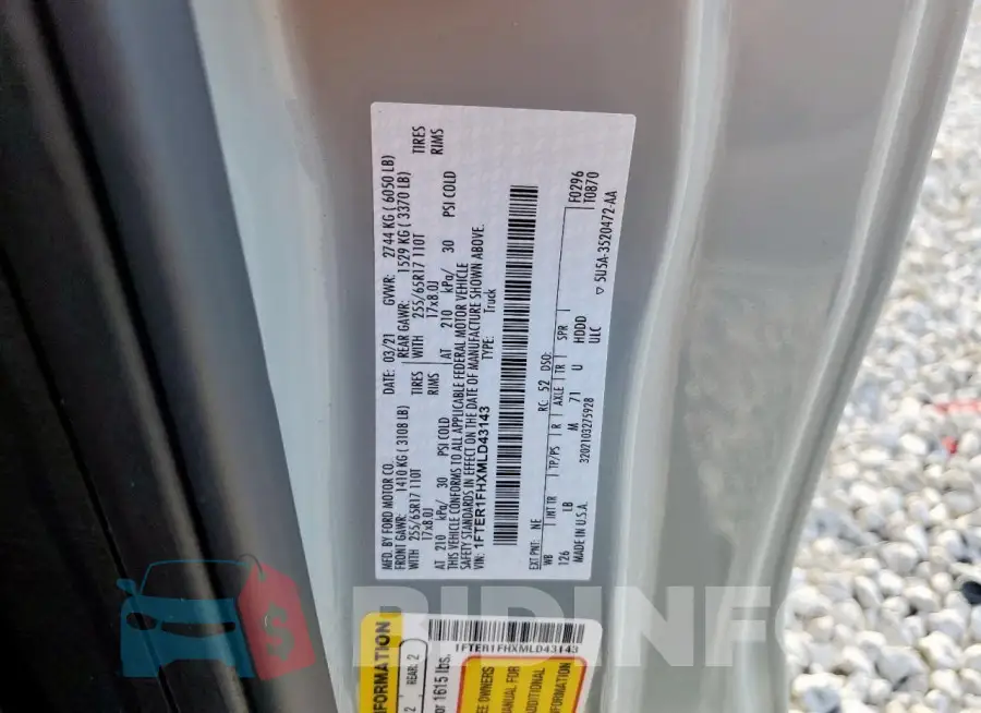 1FTER1FHXMLD43143 Photo# 12