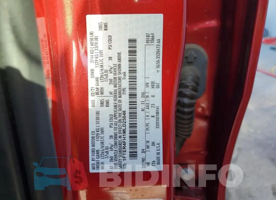 1FTER4FH1MLD25048 Photo# 12