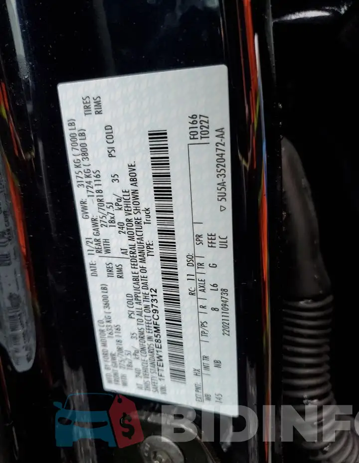 1FTEW1E85MFC97312 Photo# 12