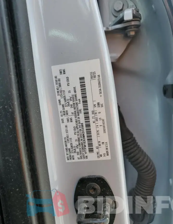 1FTFW1E83MKD33588 Photo# 12