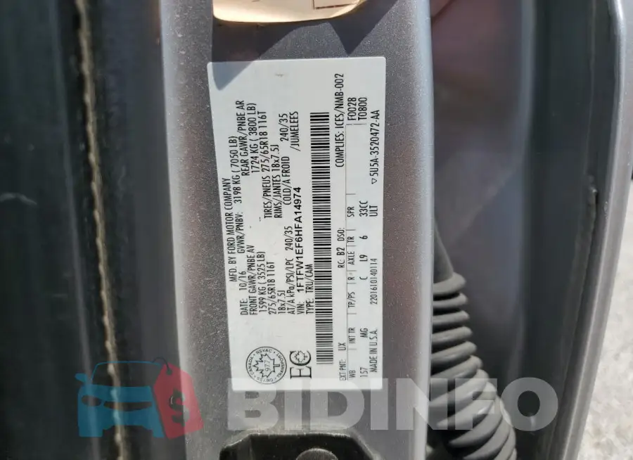 1FTFW1EF6HFA14974 Photo# 12