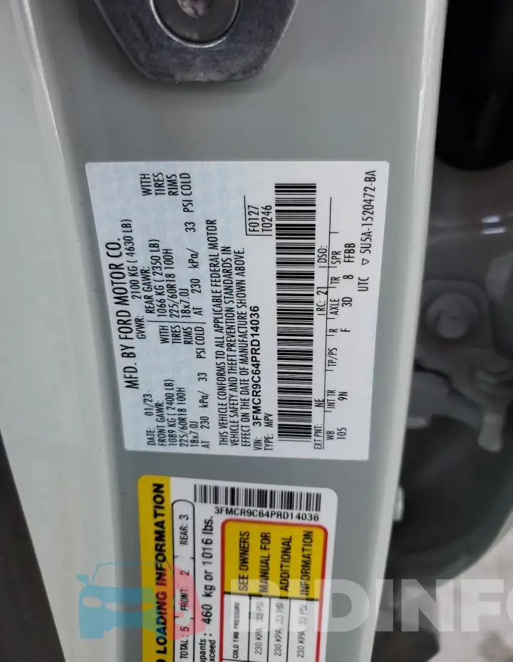 3FMCR9C64PRD14036 Photo# 12