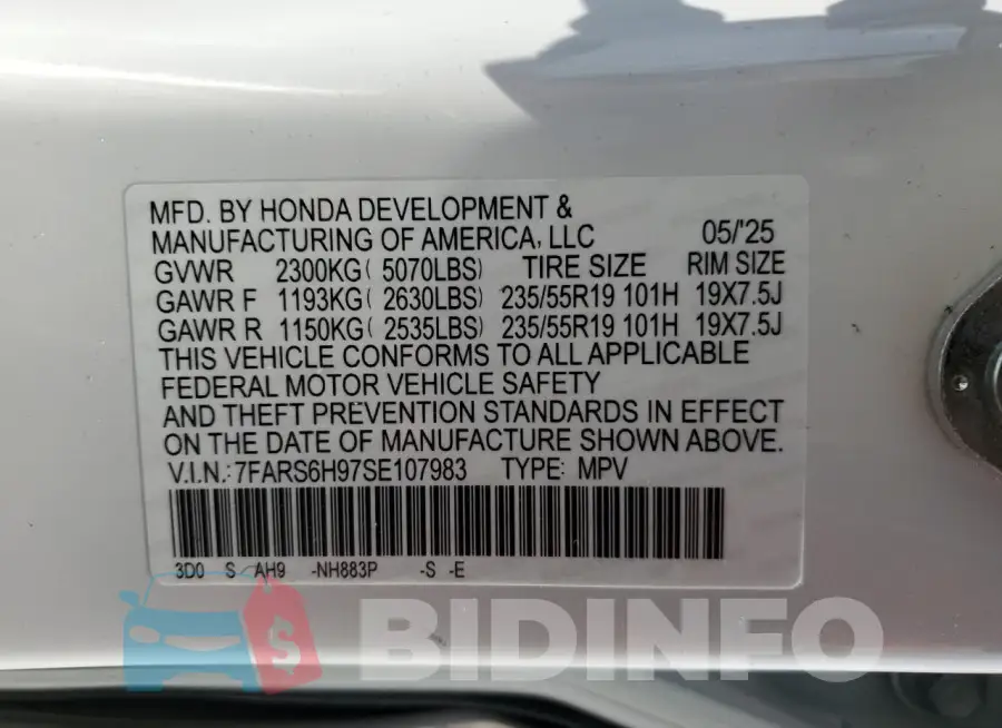 7FARS6H97SE107983 Photo# 13