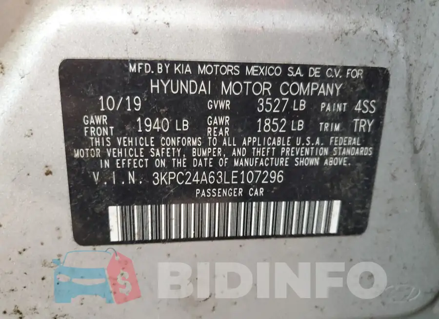 3KPC24A63LE107296 Photo# 12