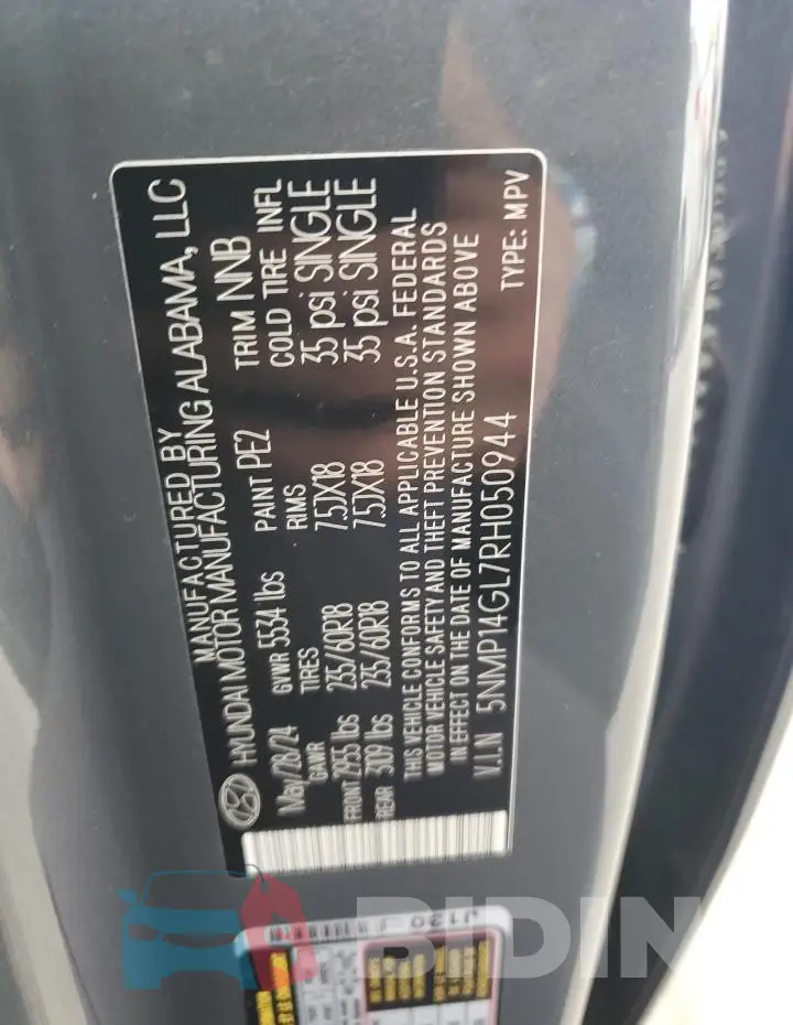 5NMP14GL7RH050944 Photo# 13